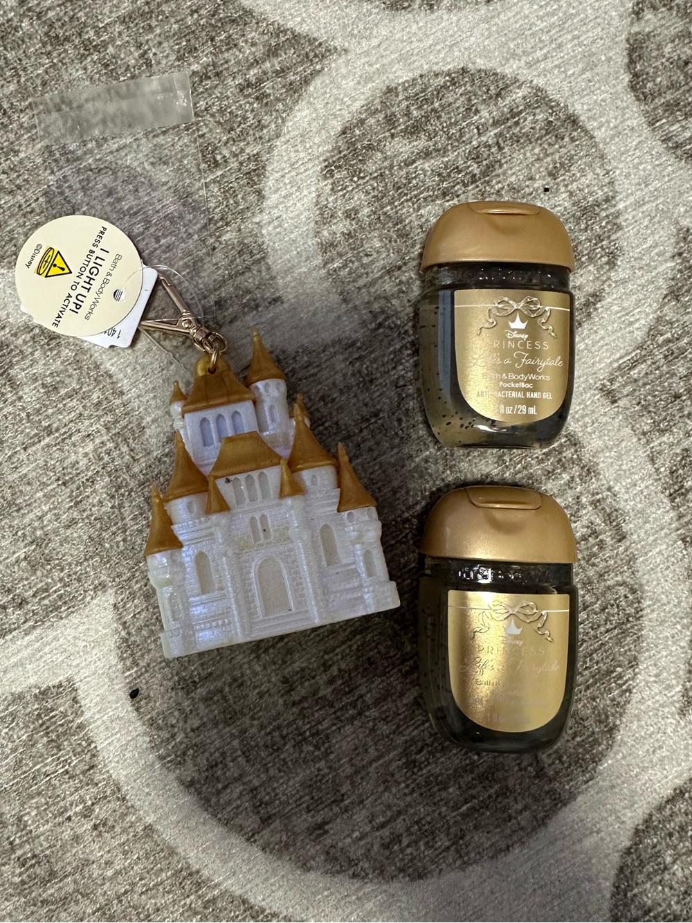 Bath & Body Works Disney Princess Light Up Castle Pocketbac And Sanitizers